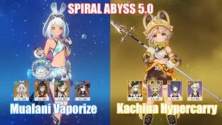 C0 Mualani Vaporize & C0 Navia Kachina Hypercarry | Spiral Abyss 5.0 | Genshin Impact
