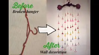 Broken hanger turns to a wall hanging decoration / DIY Wall Decoration