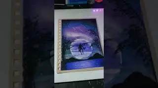 Oil Pastel drawing Moonlight