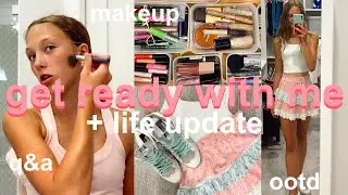 GET READY WITH ME | getting dressed up for dinner + life update and q&a