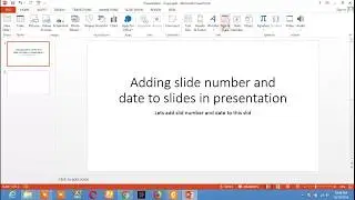 Add Slide number and date to slides in Power point presentation