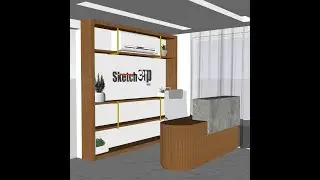 modern reception design in sketchup 2023