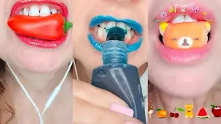 TikTok Mashup ASMR Eating Emoji Food Challenge Mukbang 먹방