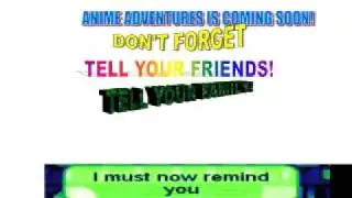 Reminder for Anime Adventures!