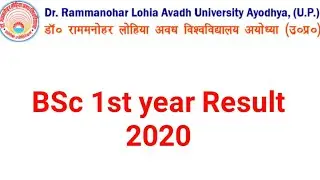 BSc 1st year result RMLAU 2020 EXAMS