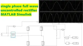 Single phase full wave rectifier MATLAB Simulink