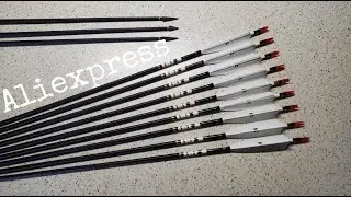 Carbon arrows from aliexpress, карбон с натуральным пером
