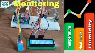 Displaying Temperature!  Humidity!  and Heat Index on an LCD! #arduino #viral