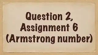 Assignment 6, Question 2