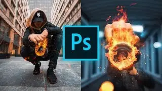 Wie man COOLE FEUER EFFEKTE in Photoshop einfügt 🔥 (einfach & realistisch)