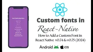 How to Add Custom Fonts in React Native Projects for iOS & Android #coding #reactnative #font #ios