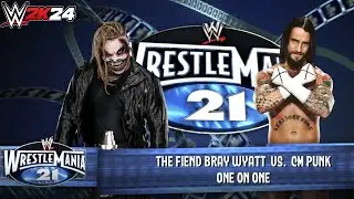 Full Match - The Fiend Bray Wyatt vs Cm Punk: Wrestlemania 21 | WWE 2k24