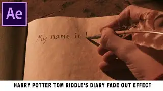 Tom Riddles Diary Fade Out Effect in After Effects Tutorial || Harry Potter