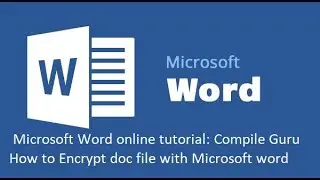How to Encrypt doc file with Microsoft word