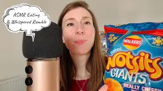 ASMR Eating Giant Wotsits Crisps (Chips) Crunchy Sounds + Whispered Ramble
