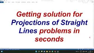 Solving Projections of Straight Line Problems in Seconds