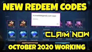 MOBILE LEGENDS NEW REDEEMED CODES OCTOBER 2020 REDEEM NOW