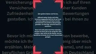 Bitte um Informationen, B2 Brief schreiben, Versicherungsschutz, 