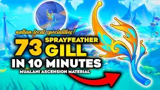 All Sprayfeather Gill locations | Fast & Efficient | Mualani Ascension Material | Genshin Impact 5.0
