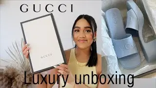 Gucci Rubber Slide Sandal Unboxing and Review!| Luxury Unboxing 2021
