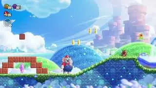 Elephant Mario kicks the Goomba