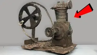 Impossible Restoration! Rusty Antique Air Compressor Restoration | Amazing Restoration Technique