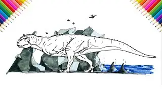 How to Draw Majungasaurus | Drawing and Coloring
