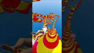 Amanda, Franklin & Lamar Awesome Water Slide #1 #shorts