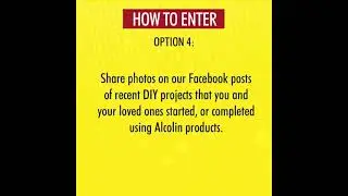 Win with Alcolin!!