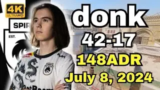 donk (42-17) Dust2 POV | FACEIT Ranked | July 8, 2024 