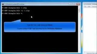 How to copy directory listing from MS-DOS to Windows Clipboard
