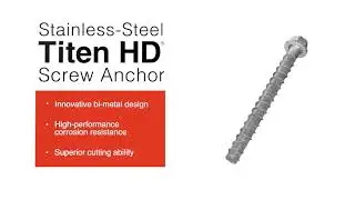 Simpson Strong Tie: TitenHD Screw Anchor