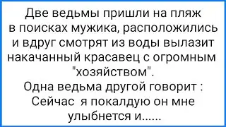 Ведьмы на Пляже и Беззубый Мужик!!! Смешная Подборка Анекдотов!!!