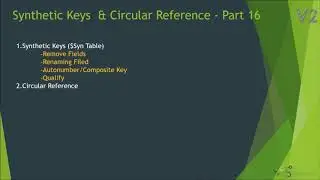 Dealing with Synthetic Keys  & Circular Reference in Qlikview # Part 16