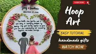 How to make hoop art | easy beginner friendly tutorial | In Tamil | Chennai gifts | Customised craft