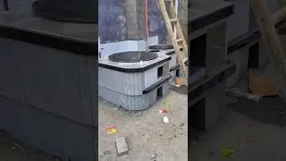 Печь под два казана