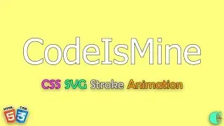 CSS SVG Stroke Animation |  HTML CSS Tutorial | CodeIsMine