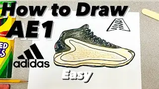 How to Draw Anthony Edwards Shoe - Adidas EASY step by step for kids 