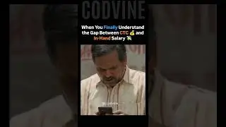 When You Finally Understand the Gap Between CTC 💰 and In-Hand Salary 💸 || #corporate #meme #shorts