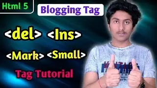 del, Ins, Mark, Small, Tag In HTML 5 Tutorial In Hindi | What is del, Ins, Mark, Small  tag  In Html