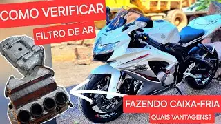 Como fazer caixa de ar fria e verificar Filtro de Ar Srad GSXR