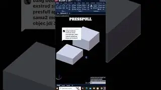 AUTOCAD 3D EXTRUDE PRESSPULL #autocad #autocad3d #autocadtutorial #autocadforbeginners #engineering