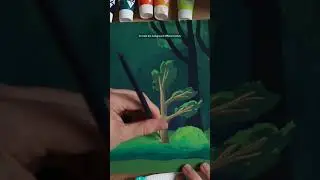 Acrylic Gouache Landscape Painting