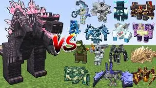 EVOLVED DAGONZILLA vs ALL MOST POWERFUL MOBS (Minecraft Mob Battle)