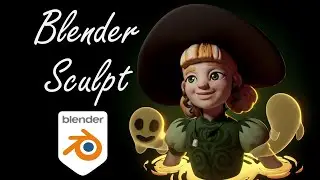 Ghostly Pumpkin Witch  - Blender Speedsculpt