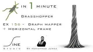 Grasshopper in 1 minute - EX 156 - Graph mapper + Horizontal frame
