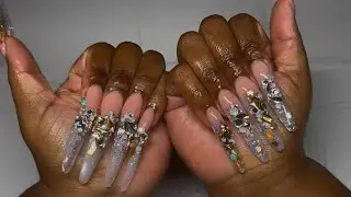 2025 Silver & Gold  Glitter Ombre/ Simple New Years Nail Design🎉🍾✨