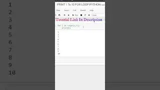 Python Program to print 10 natural numbers #short #shortsvideo #pythonbyshivangi #ittrainingpath
