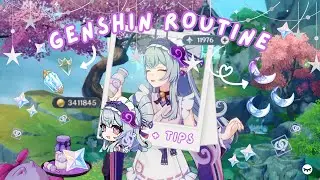 my F2p daily genshin routine ᯓ🪷₊⊹˚ cozy genshin gameplay