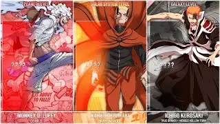 The Big 3 Power Levels with Tiering System ( Luffy Naruto Ichigo )